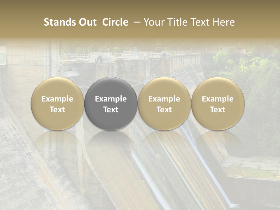 Rio Ebro Embalse De Sobron PowerPoint Template