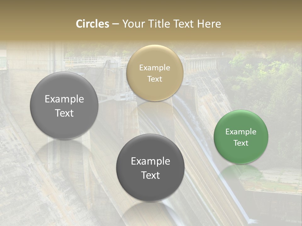 Rio Ebro Embalse De Sobron PowerPoint Template