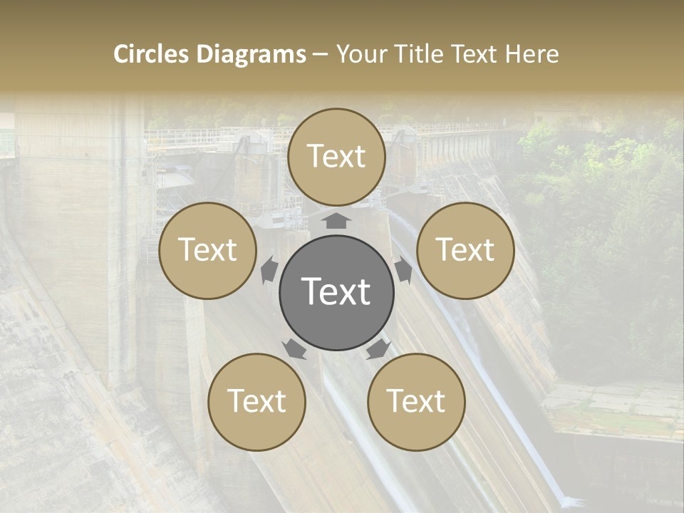 Rio Ebro Embalse De Sobron PowerPoint Template