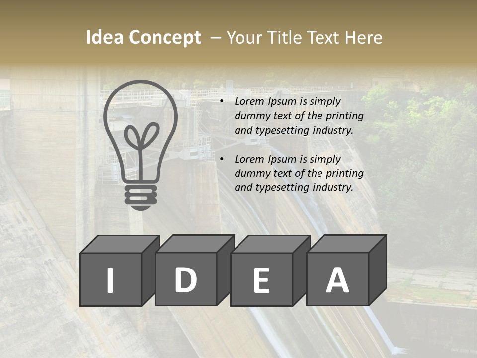 Rio Ebro Embalse De Sobron PowerPoint Template