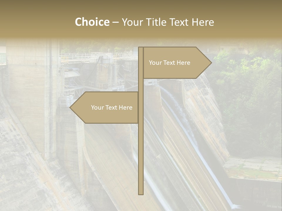 Rio Ebro Embalse De Sobron PowerPoint Template