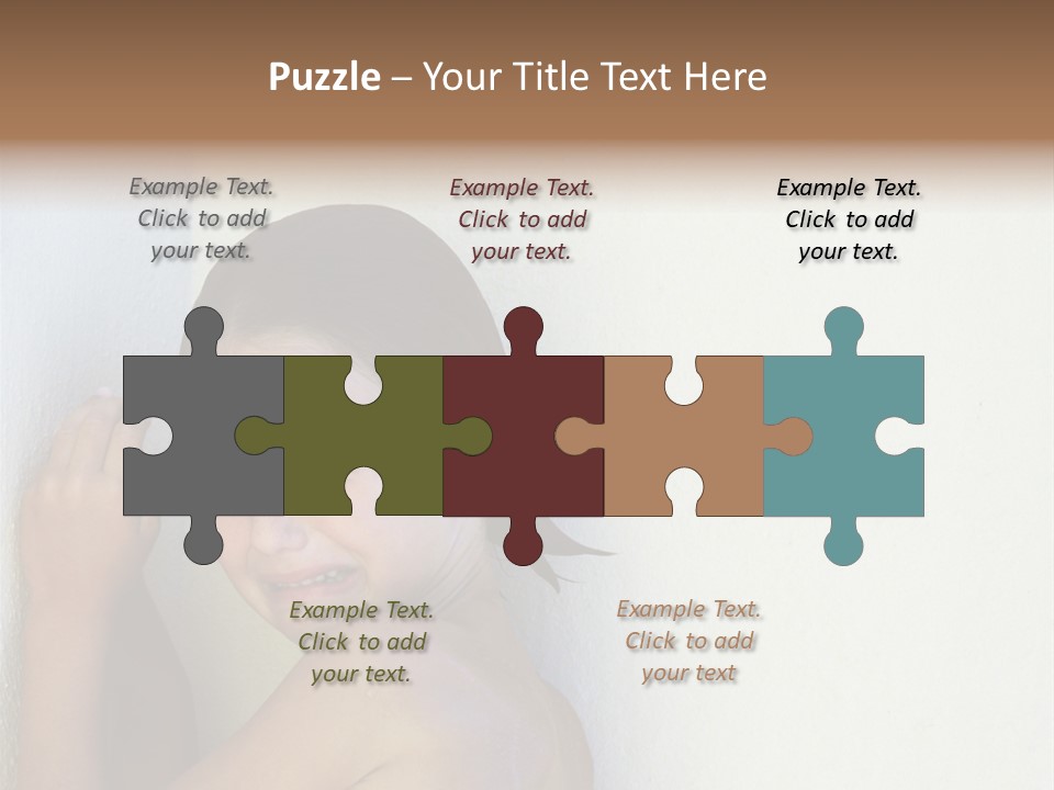 A Caucasian Girl Crying And Upset With Hands Against A Wall PowerPoint Template