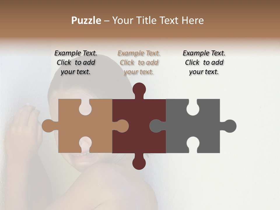 A Caucasian Girl Crying And Upset With Hands Against A Wall PowerPoint Template