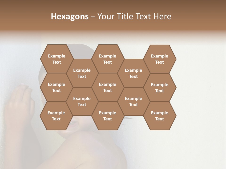 A Caucasian Girl Crying And Upset With Hands Against A Wall PowerPoint Template