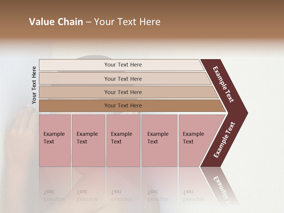 A Caucasian Girl Crying And Upset With Hands Against A Wall PowerPoint Template