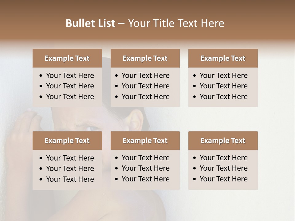 A Caucasian Girl Crying And Upset With Hands Against A Wall PowerPoint Template