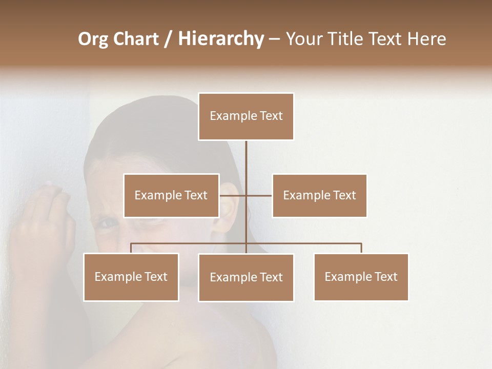 A Caucasian Girl Crying And Upset With Hands Against A Wall PowerPoint Template