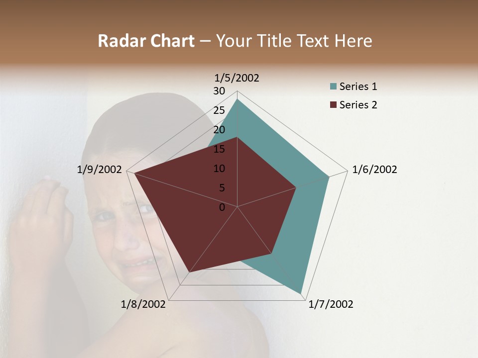 A Caucasian Girl Crying And Upset With Hands Against A Wall PowerPoint Template