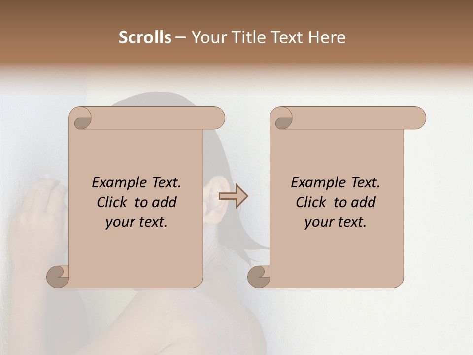 A Caucasian Girl Crying And Upset With Hands Against A Wall PowerPoint Template