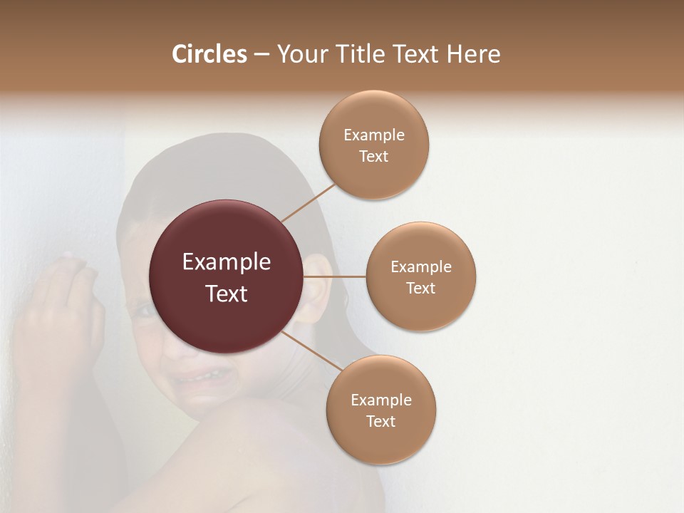 A Caucasian Girl Crying And Upset With Hands Against A Wall PowerPoint Template