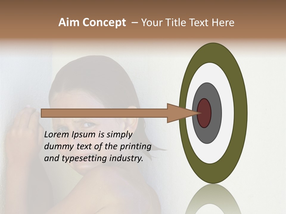 A Caucasian Girl Crying And Upset With Hands Against A Wall PowerPoint Template