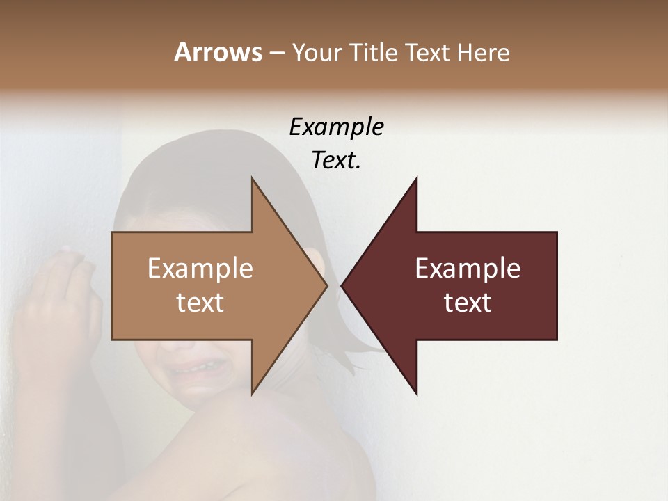 A Caucasian Girl Crying And Upset With Hands Against A Wall PowerPoint Template