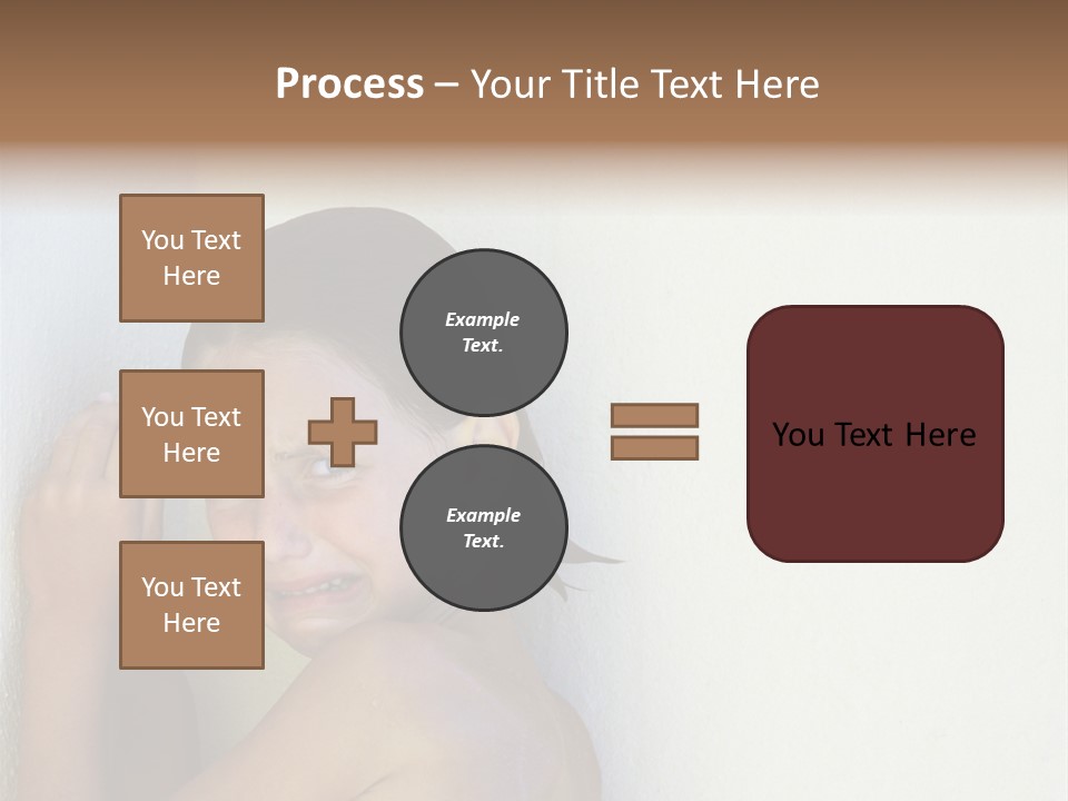 A Caucasian Girl Crying And Upset With Hands Against A Wall PowerPoint Template