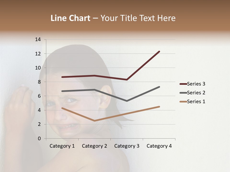 A Caucasian Girl Crying And Upset With Hands Against A Wall PowerPoint Template