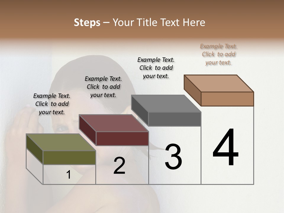 A Caucasian Girl Crying And Upset With Hands Against A Wall PowerPoint Template