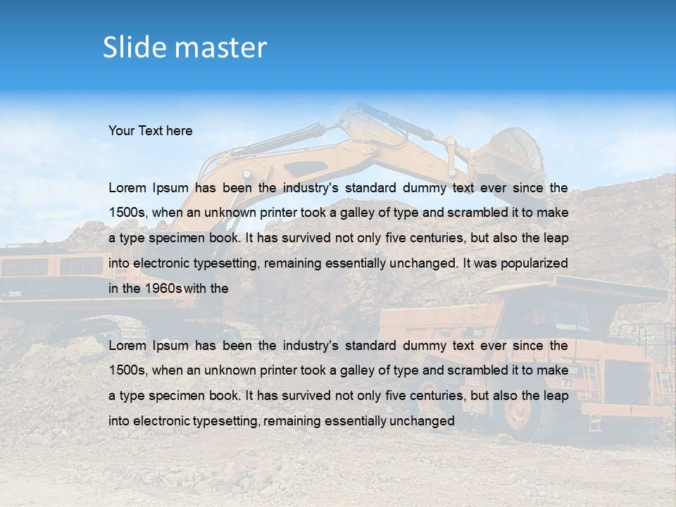 Backhoe Loader Loading Dumper PowerPoint Template