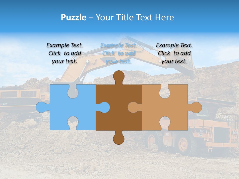 Backhoe Loader Loading Dumper PowerPoint Template