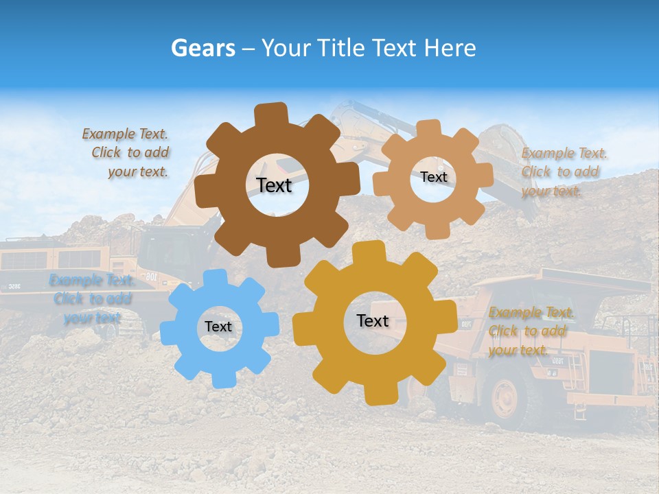 Backhoe Loader Loading Dumper PowerPoint Template