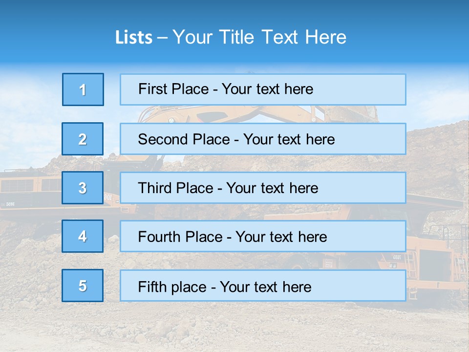 Backhoe Loader Loading Dumper PowerPoint Template