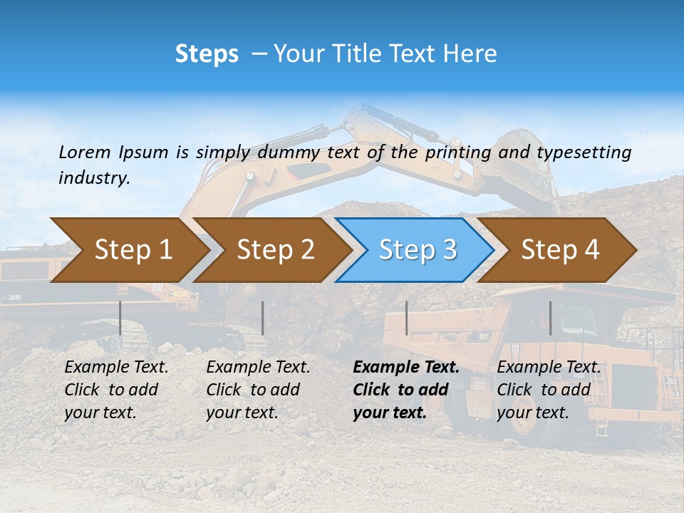 Backhoe Loader Loading Dumper PowerPoint Template