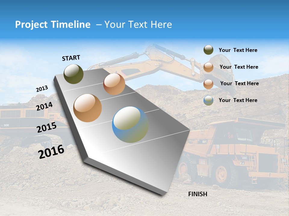 Backhoe Loader Loading Dumper PowerPoint Template