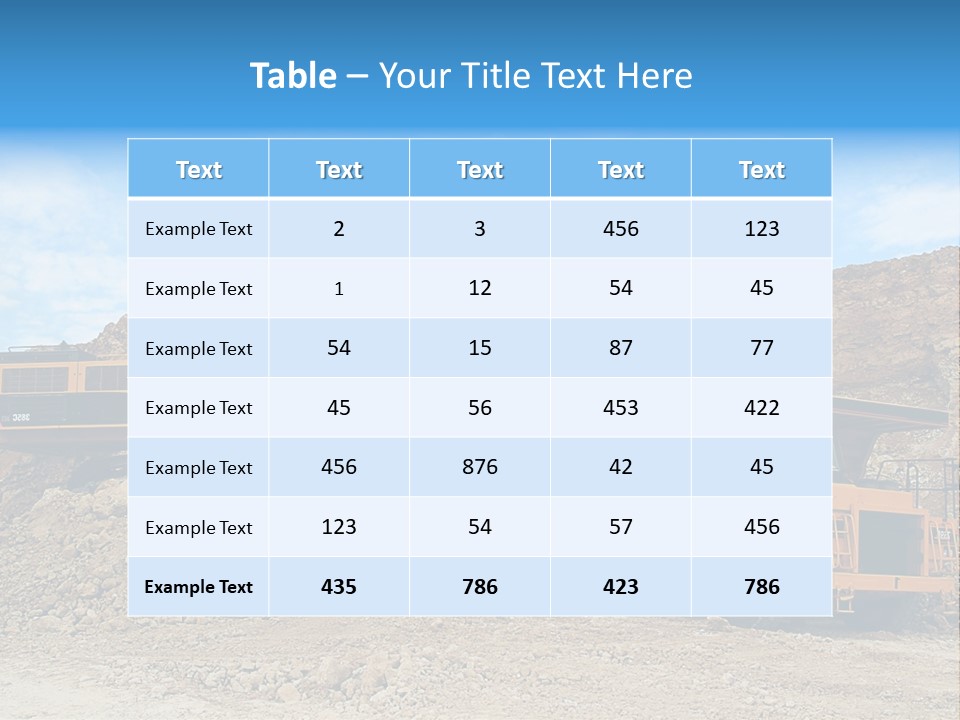 Backhoe Loader Loading Dumper PowerPoint Template