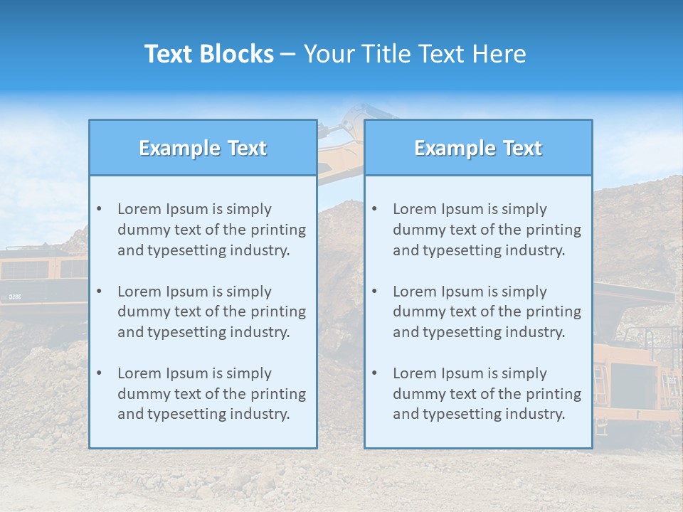 Backhoe Loader Loading Dumper PowerPoint Template