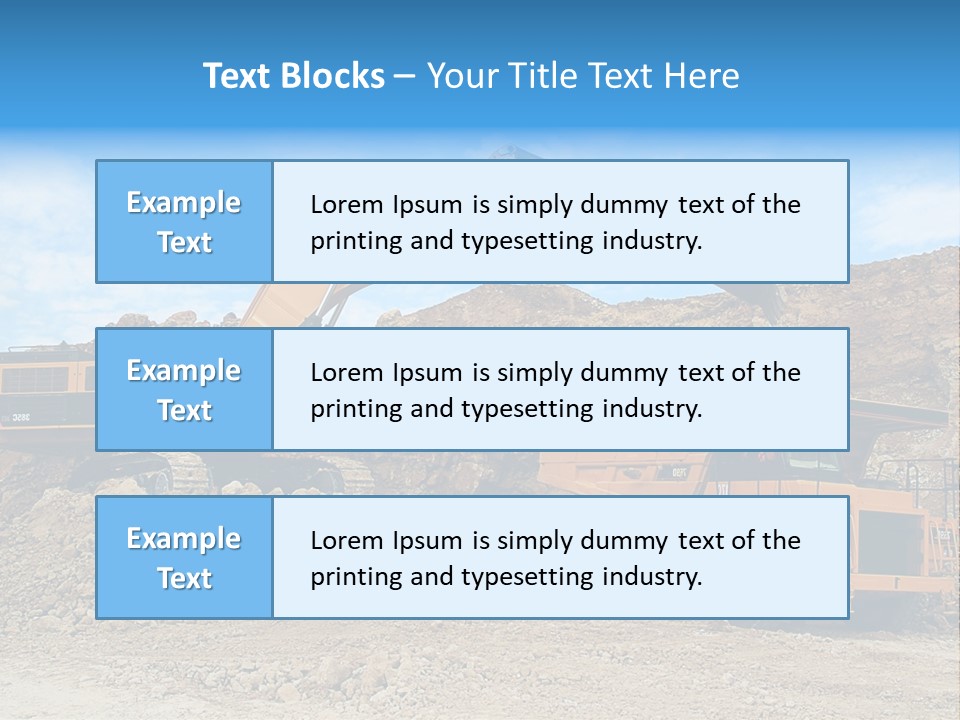 Backhoe Loader Loading Dumper PowerPoint Template