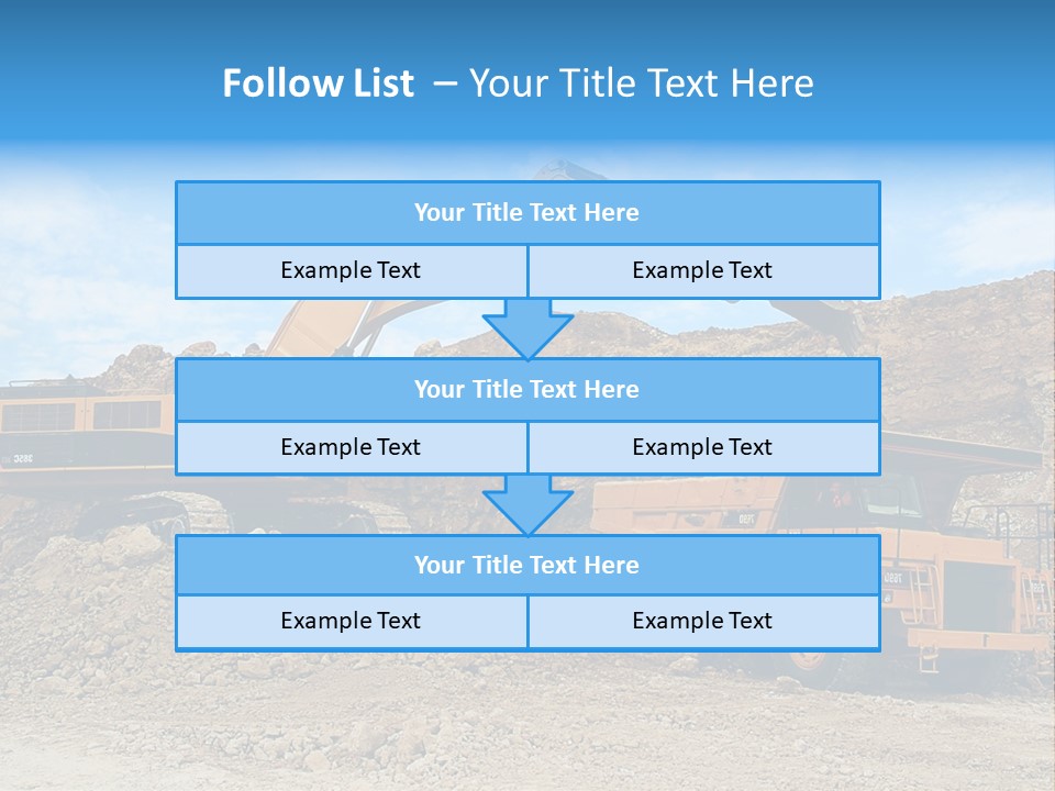 Backhoe Loader Loading Dumper PowerPoint Template