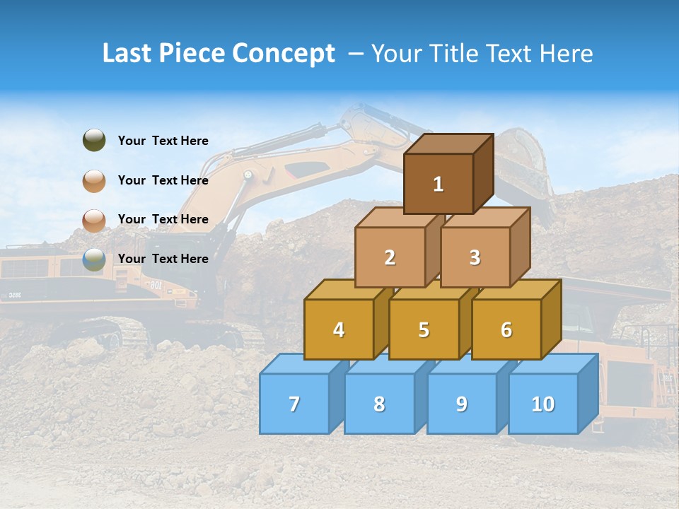 Backhoe Loader Loading Dumper PowerPoint Template