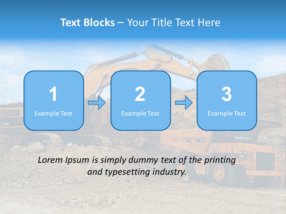 Backhoe Loader Loading Dumper PowerPoint Template