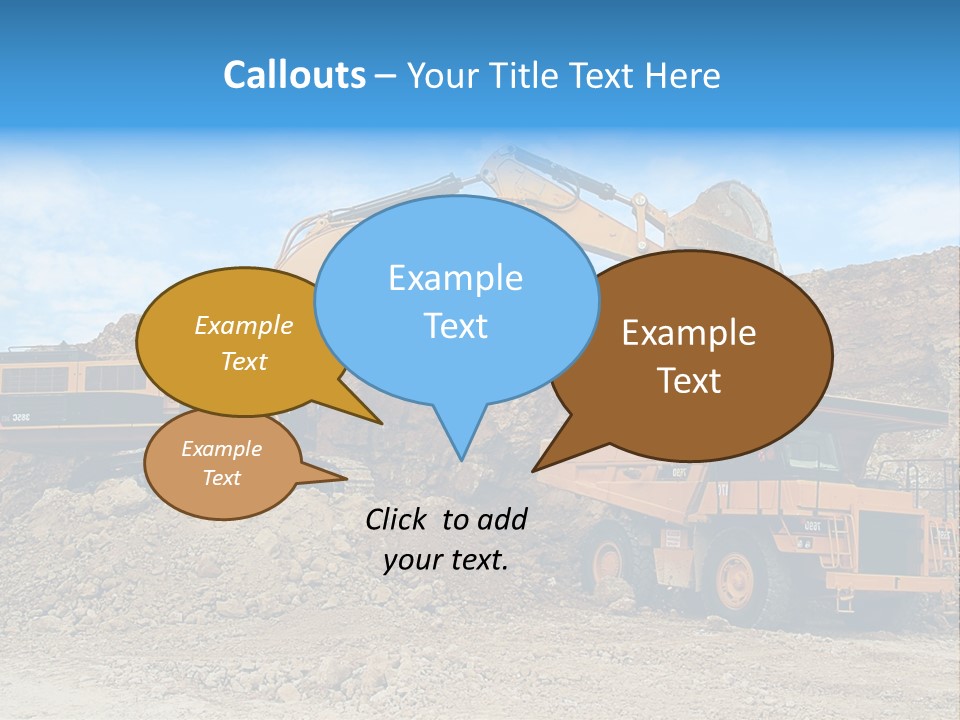 Backhoe Loader Loading Dumper PowerPoint Template