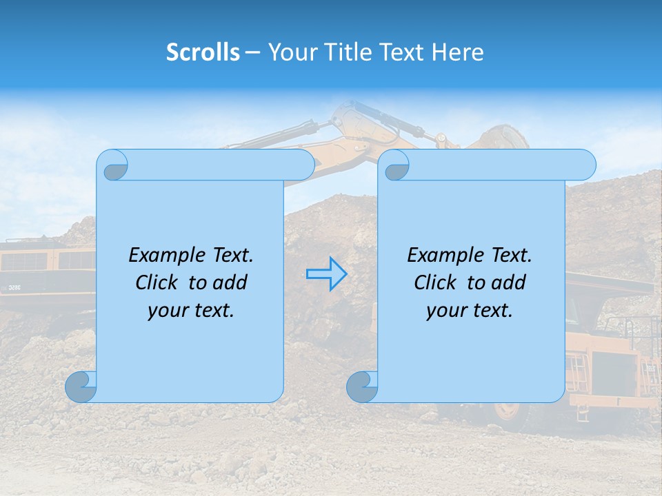 Backhoe Loader Loading Dumper PowerPoint Template