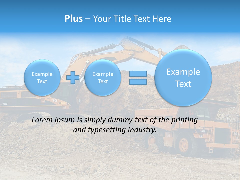 Backhoe Loader Loading Dumper PowerPoint Template
