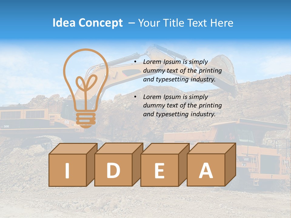 Backhoe Loader Loading Dumper PowerPoint Template