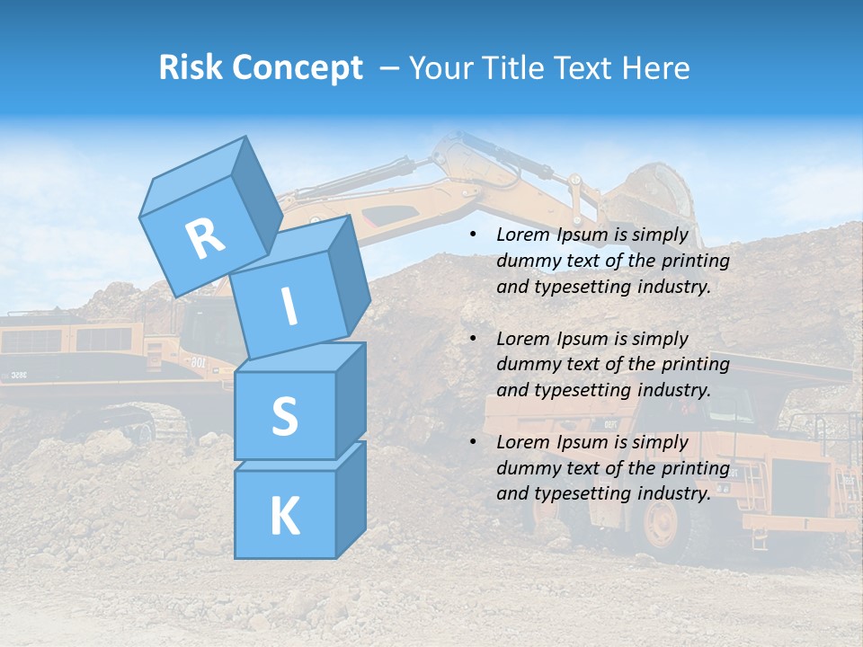Backhoe Loader Loading Dumper PowerPoint Template