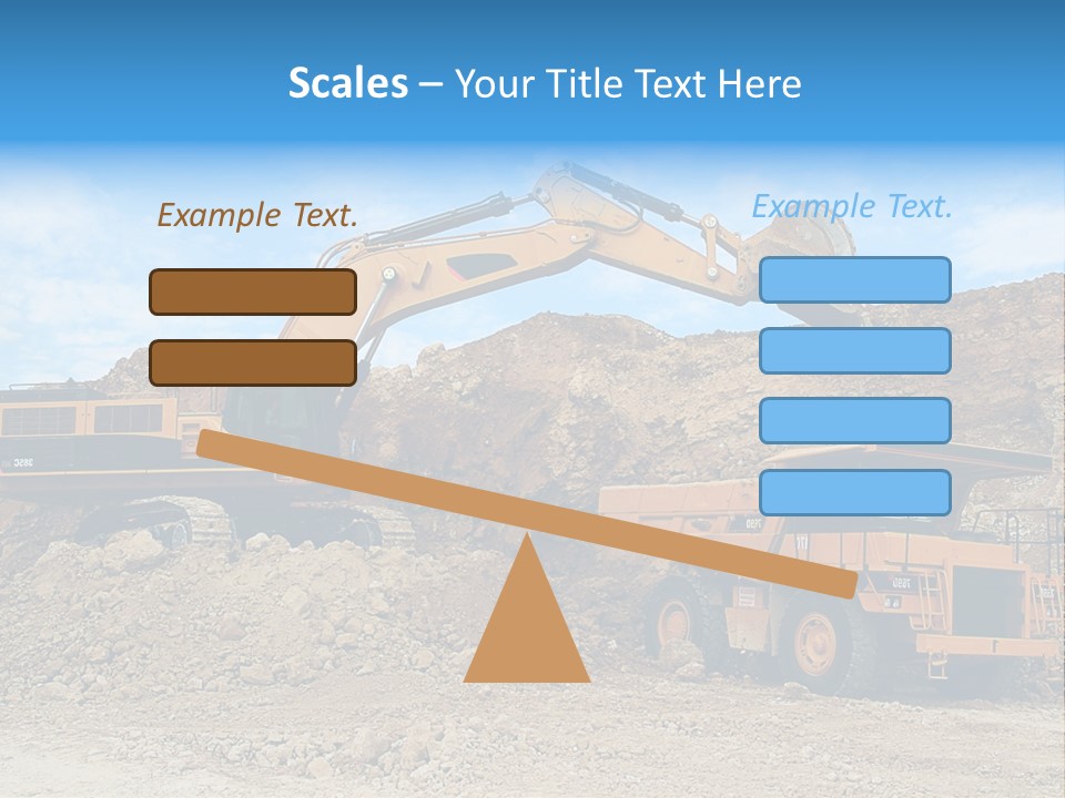 Backhoe Loader Loading Dumper PowerPoint Template