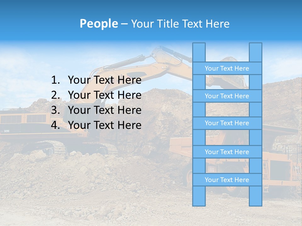 Backhoe Loader Loading Dumper PowerPoint Template
