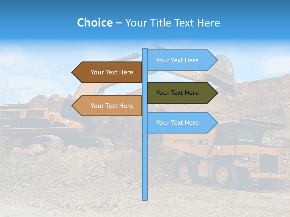 Backhoe Loader Loading Dumper PowerPoint Template