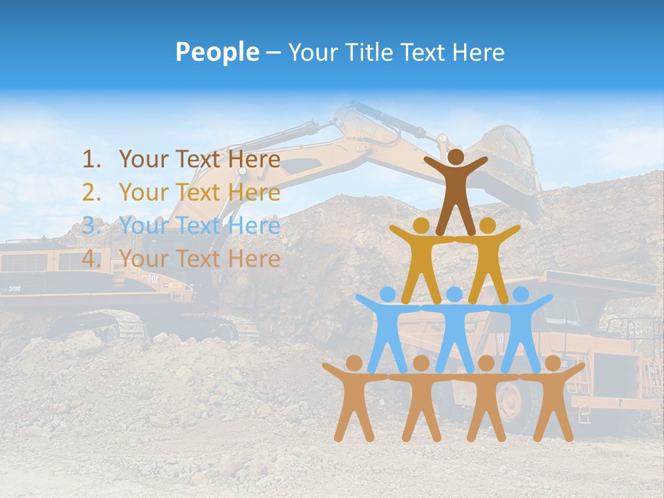 Backhoe Loader Loading Dumper PowerPoint Template