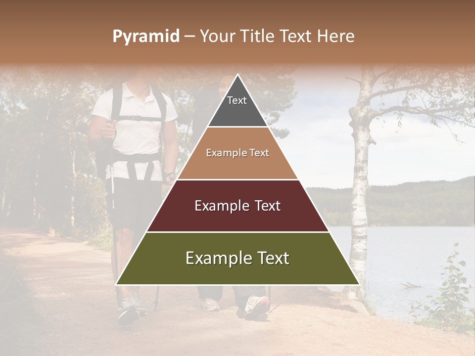 A Couple Walking On Trail With Backpacks PowerPoint Template