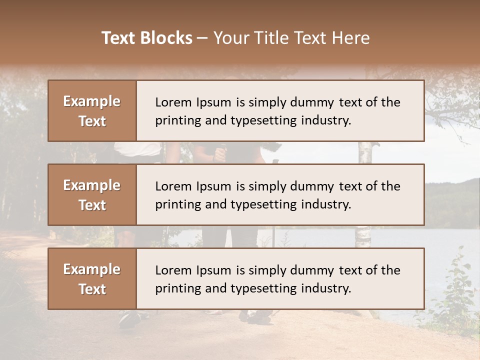 A Couple Walking On Trail With Backpacks PowerPoint Template