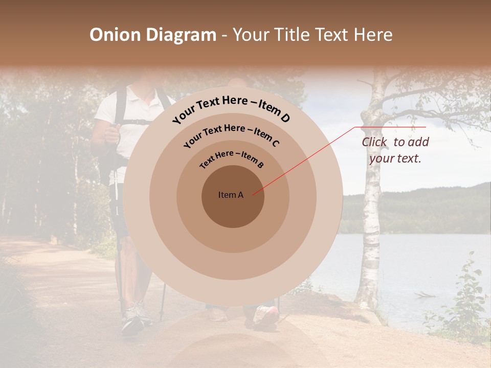 A Couple Walking On Trail With Backpacks PowerPoint Template