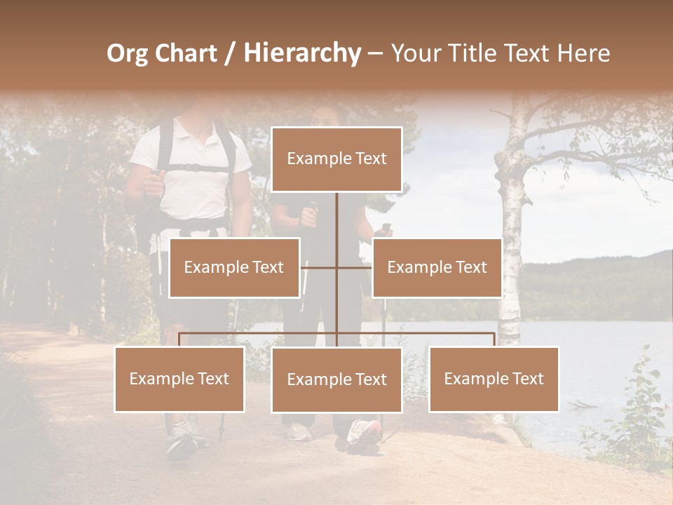 A Couple Walking On Trail With Backpacks PowerPoint Template
