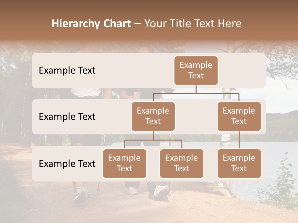 A Couple Walking On Trail With Backpacks PowerPoint Template