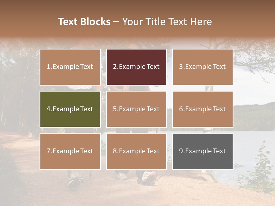 A Couple Walking On Trail With Backpacks PowerPoint Template