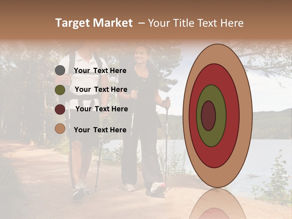 A Couple Walking On Trail With Backpacks PowerPoint Template