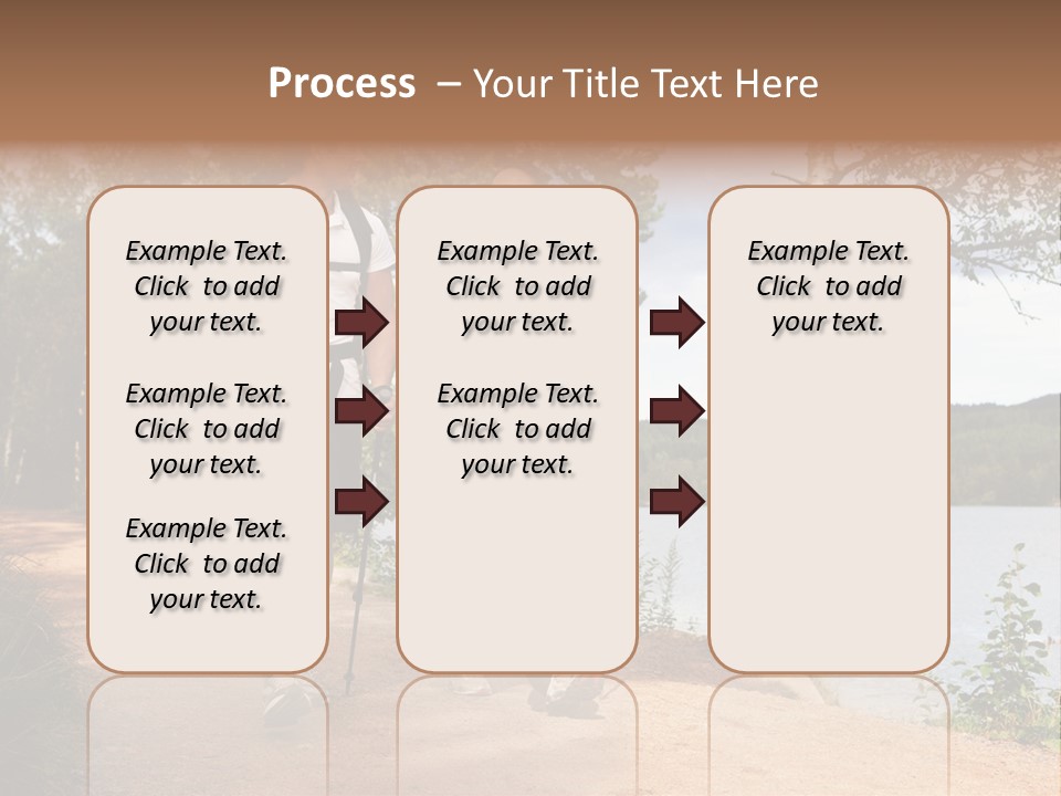 A Couple Walking On Trail With Backpacks PowerPoint Template