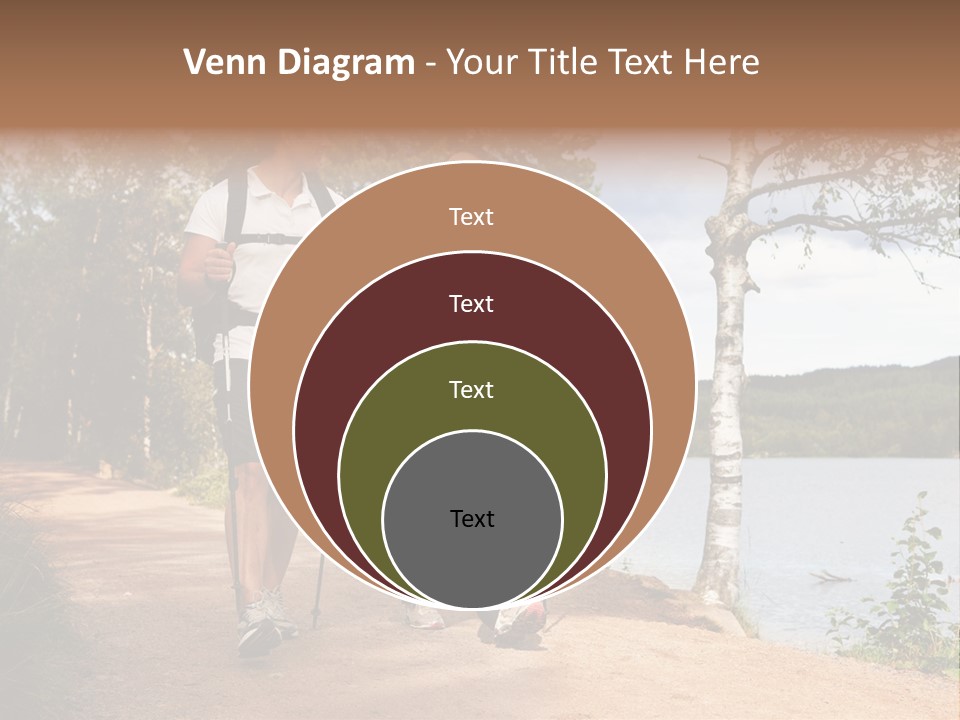 A Couple Walking On Trail With Backpacks PowerPoint Template