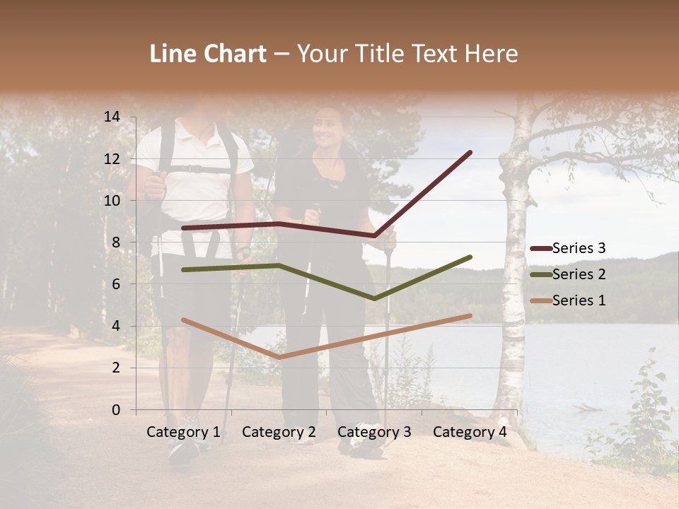 A Couple Walking On Trail With Backpacks PowerPoint Template